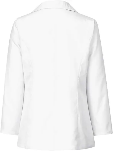Vista 4 de Blazers casuales para mujer, con frente abierto, manga larga, para trabajo, oficina, tallas grandes, blazer moderno y delgado