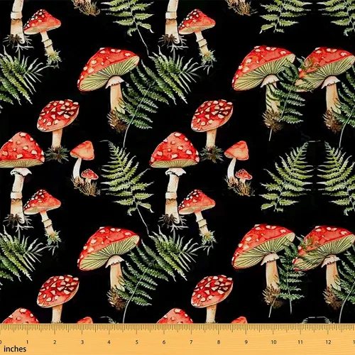 Vista 20 de Tela decorativa de setas lindas de Feelyou por el patio, tela de tapicería de setas de dibujos animados para sillas, tela decorativa impermeable al