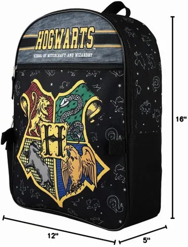 Vista 10 de Bioworld Harry Potter Hogwarts - Mochila infantil de 2 piezas de 16 pulgadas con kit de almuerzo inspirado en el baúl