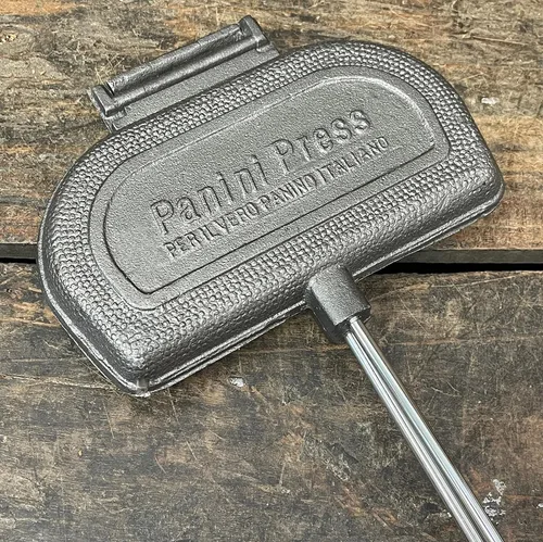 Vista 8 de ROME Panini Press - Sándwich de hierro fundido diseñado para su uso en parrillas de barbacoa, #1305