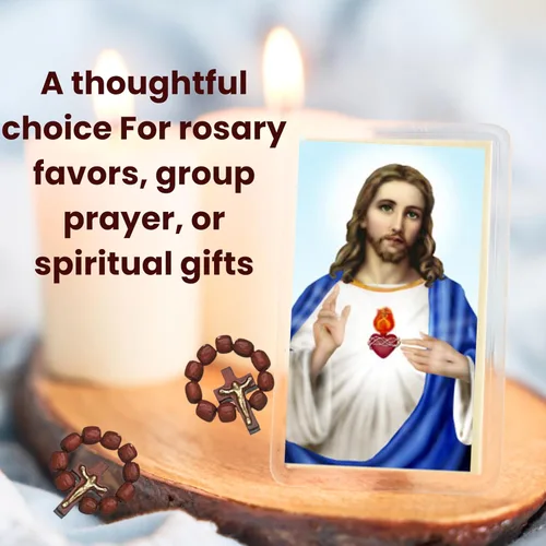 Vista 2 de Catholica Shop Anillo elástico de rosario de dedo católico, cuentas de oración de madera de cerezo – Paquete de 6 unidades – Hecho en Brasil