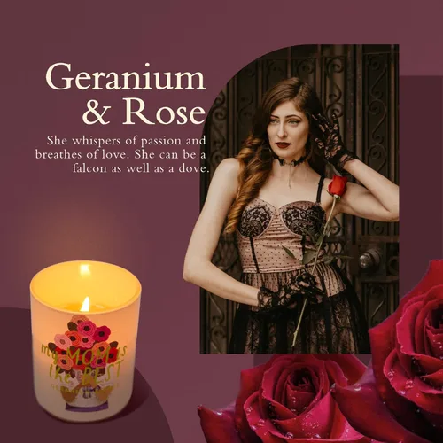 Vista 5 de Hidden Label Juego de velas de soja: regalo de geranio y rosa "Best Mom" con difusor de varillas y spray para habitación Cestas de regalo para mamá