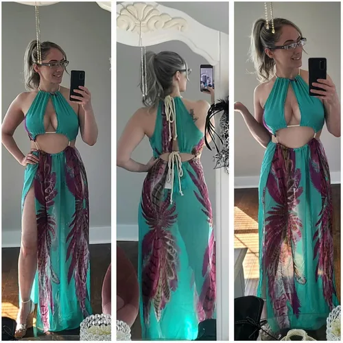Vista 7 de BIUBIU - Vestido para mujer, sexy, estilo bohemio, floral, halter, para verano, playa, fiesta, con abertura, salida de baño, vestido maxi