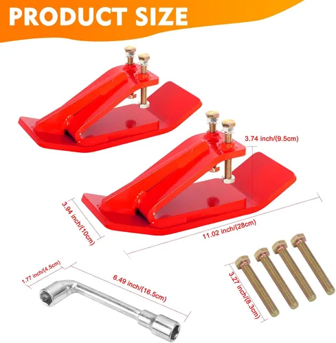 Vista 2 de Protector de cubo de tractor 2 PCS rojo