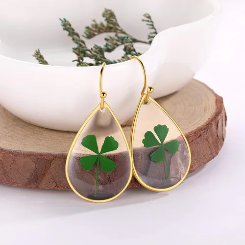 Vista 25 de Forget-Me-Not and Queen Anne's Lace Pressed Wildflower Earrings Pressed Flower Earrings Handmade Drop and Dangle Earrings Gift for Woman