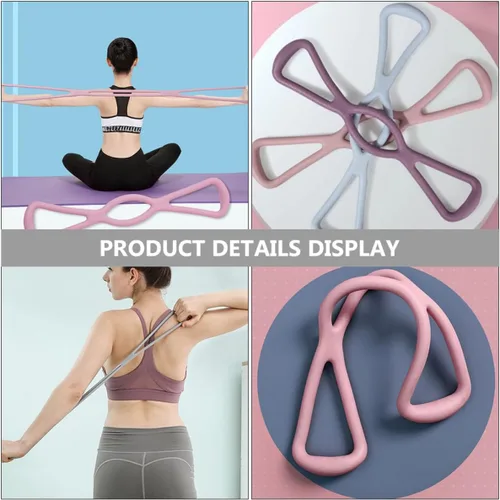 Vista 9 de PRETYZOOM Juego de 3 bandas elásticas de resistencia de alta elasticidad, bandas elásticas de entrenamiento pesado para ejercicio, pilates, yoga
