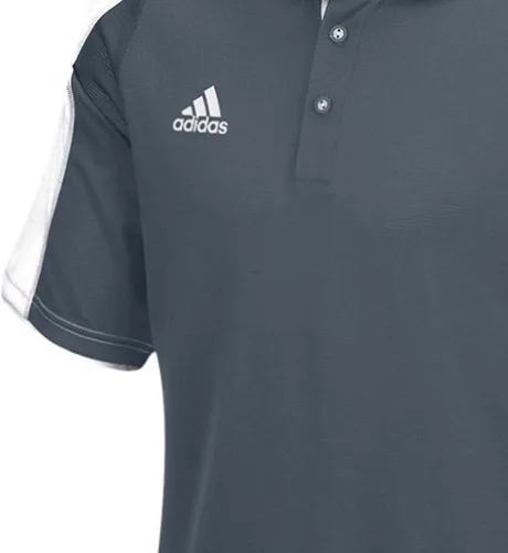Vista 2 de adidas ClimaLite - Polo Varsity para hombre, Gris, S