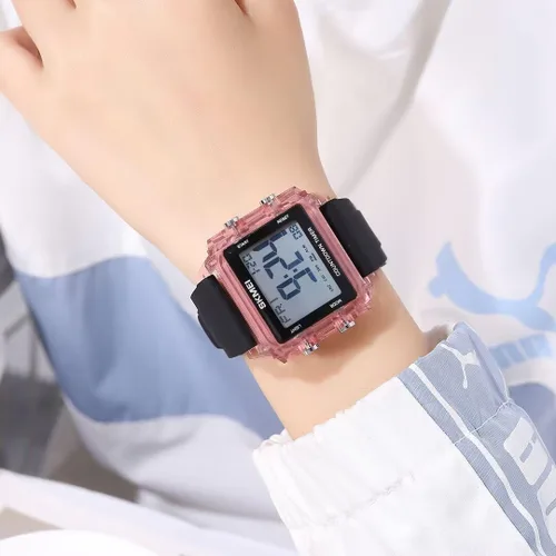 Vista 4 de Gosasa Unisex Digital Watch Women Men Multifunction Outdoor Sport Watches Casual Silicone Strap Stopwatch Alarm Countdown Dual Time 50M Waterproof