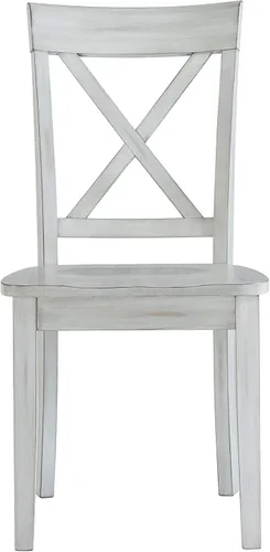 Vista 5 de Boraam Jamestown - Juego de 2 sillas de comedor, color blanco antiguo