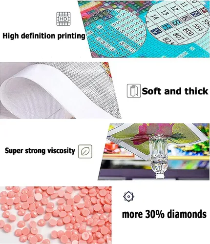 Vista 3 de Kits de pintura de diamante para adultos, Panda diamante arte completo redondo diamante puntos DIY Artes y manualidades 5D Rhinestone gema arte