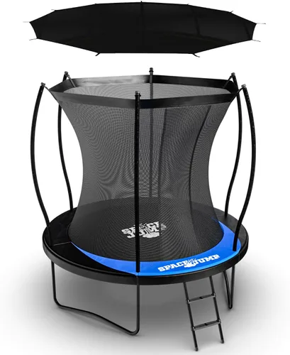 Vista 12 de SpaceJump Lunar Trampolín para exteriores, 8 pies, 10 pies, 12 pies, 14 pies, gorila redonda de 16 pies con red de seguridad, accesorios opcionales