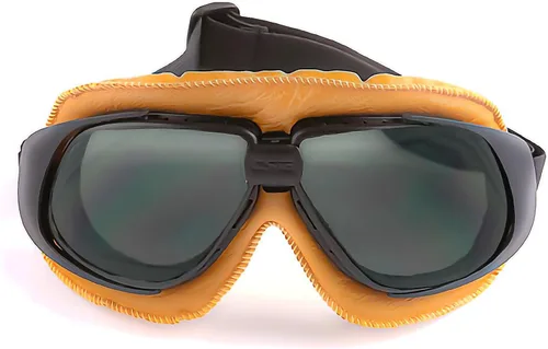 Vista 20 de Anteojos de seguridad para motociclismo, motonetas, medio casco clásico para Vespa, estilo aviador, plegable con lentes transparentes T008 Marco