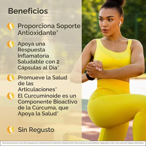 Vista 4 de Curcumin 95 de Jarrow Formulas, CUR120, 1, 1 500 mg, antioxidante y apoyo articular, estandarizado a la curcumina, apoyo contra radicales libres