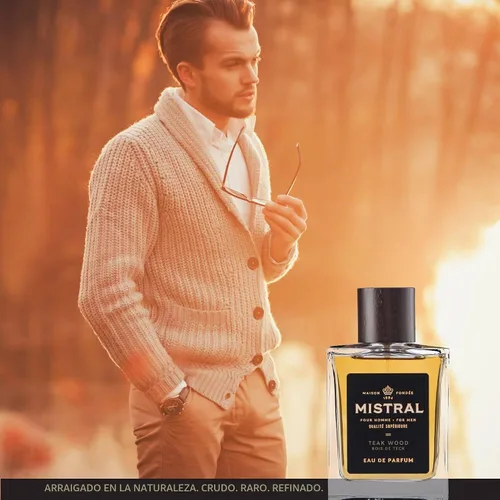 Vista 6 de Mistral Teakwood Eau de Parfum para hombre, colonia para hombre, 3.4 oz