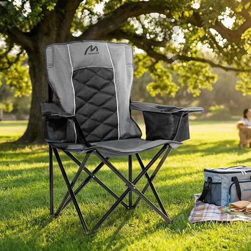 Vista 2 de Silla de camping acolchada de gran tamaño, capacidad de 450 libras