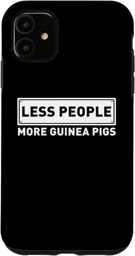 Vista 5 de iPhone 15 Less People More Guinea Pigs for Women Funny Saying Case