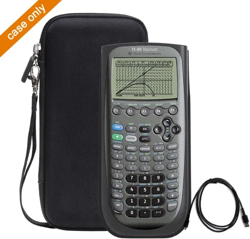 Vista 3 de Aproca Bolsa de viaje rígida para calculadora gráfica de titanio TI-89 de Texas Instruments