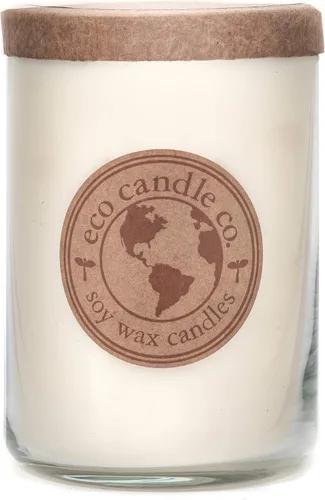 Vista 15 de ECO CANDLE CO. Vela reciclada, té negro y miel, 6 oz. - Aromas de té picante, nuez moscada, miel y naranja - 100% cera de soja, sin plomo, etiqueta