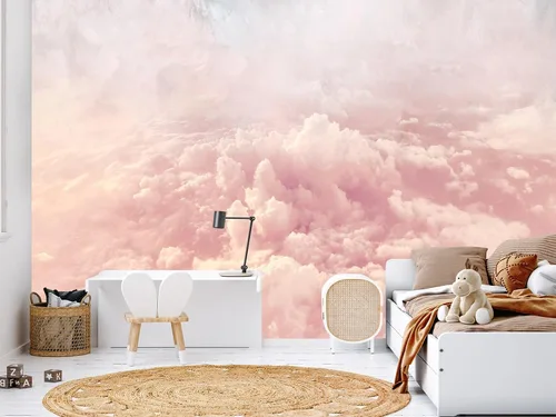 Vista 7 de Mural de pared de mármol dorado para dormitorio, 173 x 120 pulgadas (ancho x alto)