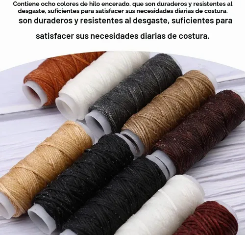 Vista 6 de Yizzvb Kit de costura de cuero de 46 piezas, kit de herramientas de costura