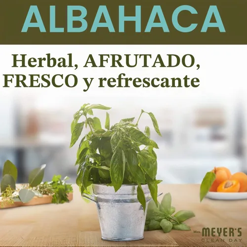 Vista 4 de Mrs. MEYER'S Clean Day - Jabón líquido para platos, albahaca, 16 onzas líquidas, paquete de 6