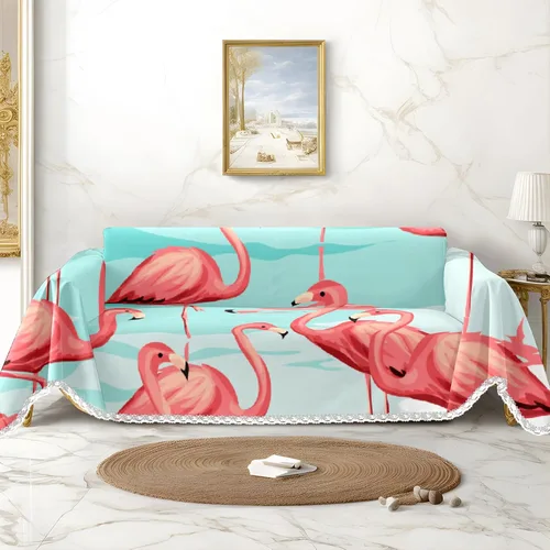 Vista 18 de Funda de sofá con estampado floral, fundas de sofá para sillón, funda resistente a las manchas, protector universal de muebles