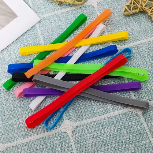 Vista 5 de Coopay 60 bandas de goma de silicona coloridas para envolver libros, arte, ejercicio, trampas para cangrejos, cocinar, envolver, calor, frío, UV