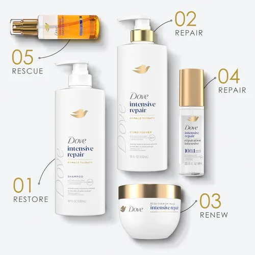 Vista 3 de Champú Dove Nutritive Solutions, Intensive Repair 12 oz (Paquete de 4)