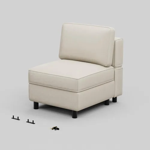 Vista 16 de Belffin Módulo modular de respaldo para sofá seccional para sofá seccional apoyabrazos/respaldo (juego de 4) terciopelo negro