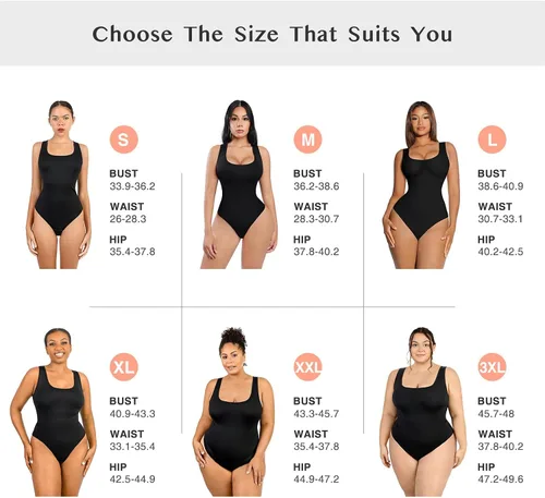 Vista 5 de FeelinGirl Body moldeador para mujer con control de abdomen, sin costuras, body de compresión para la vida diaria