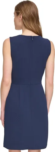 Vista 4 de DKNY Vestido sin mangas de crepé de buceo para mujer