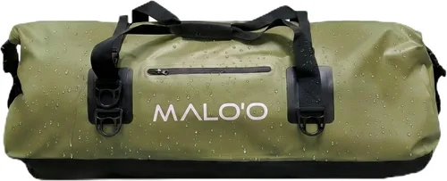 Vista 9 de Malo’o Bolsa de lona impermeable seca, Bolsa de equipo resistente de cubierta enrollable impermeable con correas para el hombro y bucles Molle