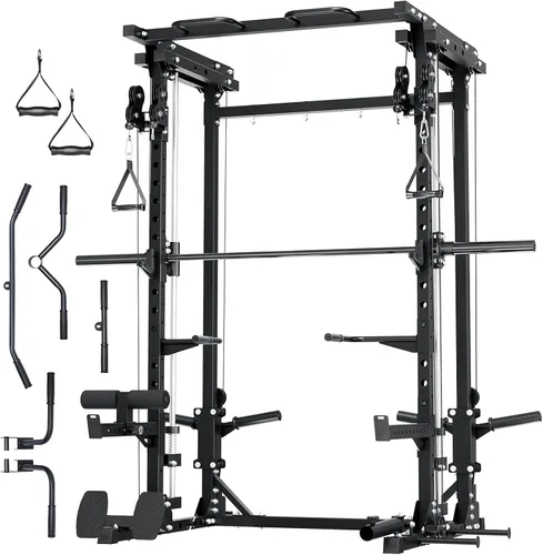 Vista 10 de Major Fitness Máquina Drone3 Smith, estante de energía todo en uno