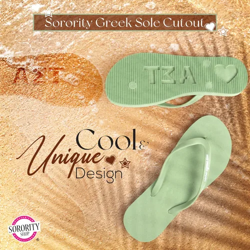 Vista 3 de Sorority Shop Gamma Phi Beta - Chanclas con licencia oficial de hermandad - Chanclas para mujer
