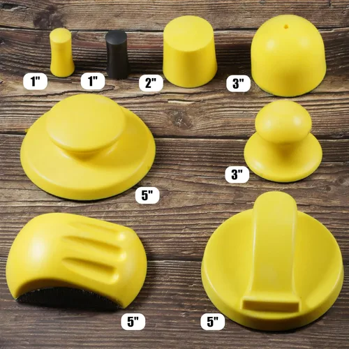 Vista 7 de SPEEDWOX Paquete de 3 bloques de lijado de mano de 1 pulgada, mini almohadilla de lijado de gancho y bucle, placa de respaldo de gancho