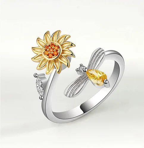 Vista 82 de Anillo de plata 925, anillos de plata ajustables para mujer, anillos de pulgar abiertos, anillos de circonio, anillos ajustables, anillos abiertos