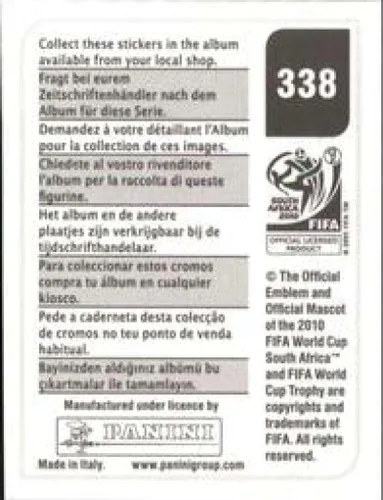 Vista 2 de 2010 Panini FIFA World Cup Stickers #338 Joris Mathijsen Netherlands Official Soccer Album Sticker (2 inch X 1.5 Inch) in Raw Condition