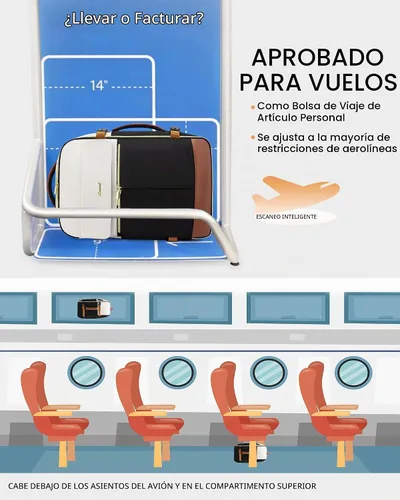 Vista 4 de LOVEVOOK: mochila de transporte de 40L, mochila de viaje para mujer con 3 cubos de embalaje