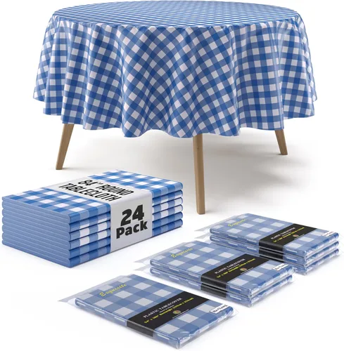 Vista 16 de Exquisite Cubierta de Mesa para Picnic - Paquete de 6 Manteles Premium Rectangulares de Plástico - Cubierta de Mesa para BBQ a Cuadros Negro