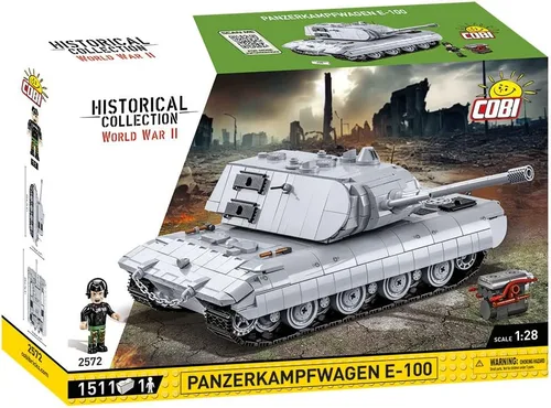 Vista 5 de COBI Colección histórica: Juego de construcción de tanques Panzerkampfwagen E-100 de la Segunda Guerra Mundial, 1511 piezas
