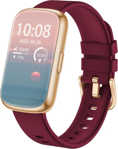 Vista 8 de Rastreador de actividad física, relojes inteligentes para mujeres y hombres con monitor de frecuencia cardíaca 24/7/presión arterial/oxígeno