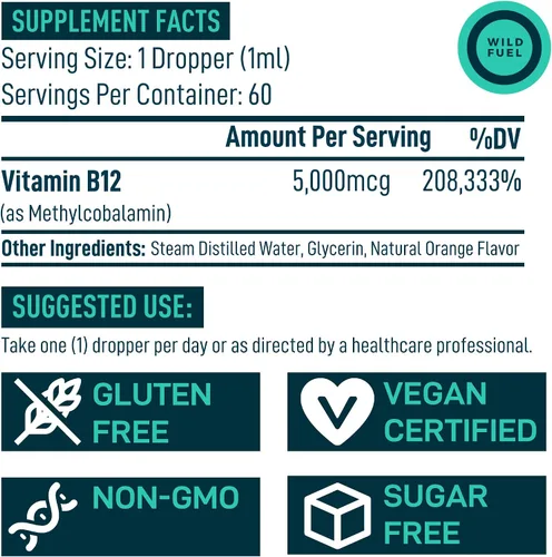 Vista 7 de WILD FUEL Paquete de colágeno líquido y bienestar de alta potencia B12