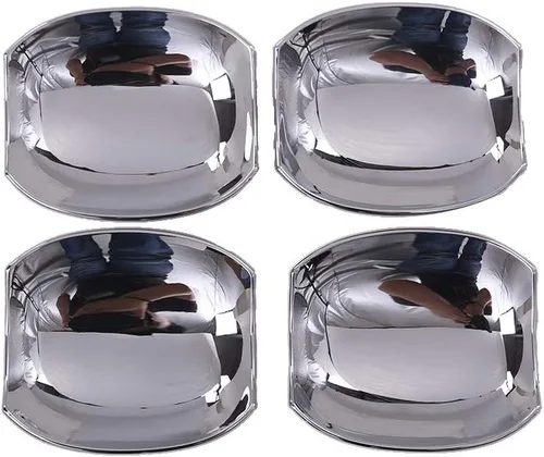 Vista 6 de YIWANG ABS cromo manija de puerta insertos taza ajuste 4 unids ajuste para Land Rover Discovery 5 2017 2018 2019 Auto Accesorios (polaco)