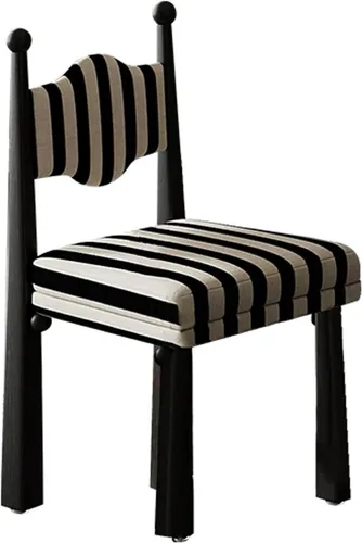 Vista 15 de Wooden Dining Room Chairs, Linen Fabric Dining Chairs Set, Accent Chairs with Backrest, Medieval Armless Makeup Chair, for Kitchens, bedrooms color1
