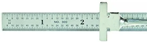 Vista 3 de General Tools Regla de acero inoxidable de precisión flexible 3001 de 6 pulgadas, cromo