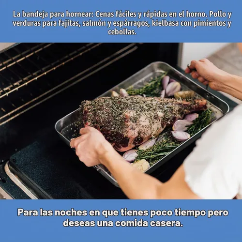 Vista 6 de Misen Asadera de Acero Inoxidable con Manijas - Diseño Versátil de 5 Capas, Manijas de Agarre Fácil, Cocina Multifuncional, Ideal para Hornear