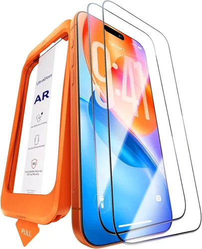 Vista 7 de UltraGlass TOP 9H+ OptiArmor Protector de pantalla para iPhone 17 Pro Max [NO.1 antirreflectante y grado militar inastillable] Protector de pantalla