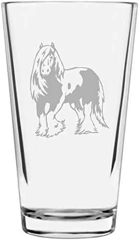 Vista 29 de Shetland Pony (cuerpo) - Vaso de pinta grabado con temática de caballo alternativo de 16 onzas