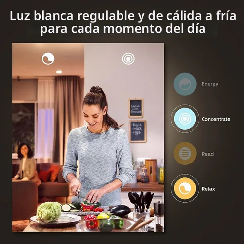 Vista 3 de Philips Hue 476951 Bombilla inteligente, 2, blanco suave (solo regulable), 2 cuenta