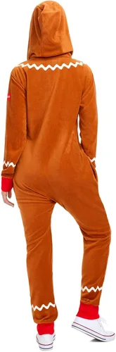 Vista 7 de Tipsy Elves - Enterizo navideño para adultos, cómodo, festivo y a juego para hombres y mujeres con bolsillos prácticos